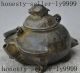 Chinese Fengshui Bronze Longevity Animal Turtle Lucky Statue Wine Tea Pot Flagon Teapots photo 1