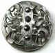 Antique Pierced Silver & Brass Button Detailed Flowers W/ Cut Steels - 1 & 3/8 