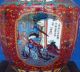 Antique Handmade Painting Cloisonne Porcelain Vase Qianlong Dynasty Red Woman Vases photo 2