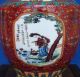 Antique Handmade Painting Cloisonne Porcelain Vase Qianlong Dynasty Red Woman Vases photo 4