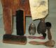 Antique Primitive Lift Top Shoe Shine Wood Stand Box W/contents Brushes Cloth 1900-1950 photo 1