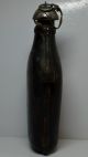 Leather Bound Glass Flask Canteen 1900 ' S Alaska Gold Rush Other Ethnographic Antiques photo 3