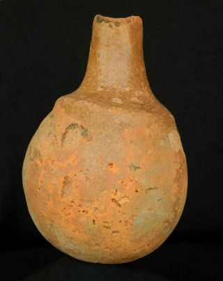 Whole With Long Neck Neolithic Terracotta Pot - Height 17 Cm - Sahara photo