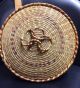 Cherokee Indian Primitive Sweet Grass Coil Basket With Lid Primitives photo 2
