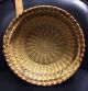 Cherokee Indian Primitive Sweet Grass Coil Basket With Lid Primitives photo 4