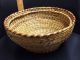 Cherokee Indian Primitive Sweet Grass Coil Basket With Lid Primitives photo 5