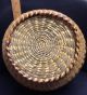 Cherokee Indian Primitive Sweet Grass Coil Basket With Lid Primitives photo 6