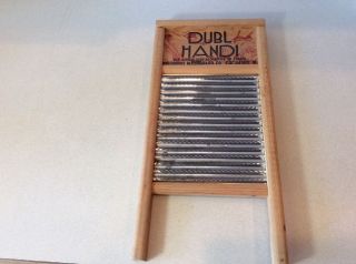 Vtg Dubl Handi Wash Board Wood/metal/zinc Columbus Washboard Co.  Ohio photo