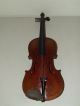 Antique 19th C.  German Violin W/ Case - Tiger Maple With Ebony Fingerboard & Pegs String photo 1