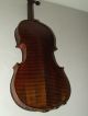 Antique 19th C.  German Violin W/ Case - Tiger Maple With Ebony Fingerboard & Pegs String photo 2