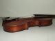 Antique 19th C.  German Violin W/ Case - Tiger Maple With Ebony Fingerboard & Pegs String photo 7