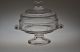 Ca.  1880 N0.  200 Two Band By Doyle Glass Crystal Low Standard Covered Compote Compotes photo 7