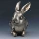 Tibeten Silver Handwork Carved Rabbit Statue G699 Other Antique Chinese Statues photo 1