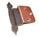 2 (pair) Vintage Copper Hammered Cobblestone Cabinet Drawer Door Reset Hinges Drawer Pulls photo 1