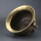 Chinese Brass Hand - Carved Cornucopia Incense Burner W Qing Dynasty Z270 Incense Burners photo 5