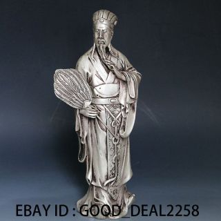 Chinese Cupronickel Hand - Carved Statue - - - Zhuge Liang ·1 photo
