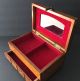 Vintage Mid Century Modern Wood Footed Jewelry Box With Drawer,  Velvet Japan Mid-Century Modernism photo 4
