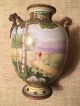 Antique Japanese Nippon Country Landscape Hand Painted Vase Arts & Crafts Period Arts & Crafts Movement photo 1