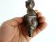 Antique Squating Figural Carved Wood Chisel Handle Timor Indonesia C1950s Pacific Islands & Oceania photo 5