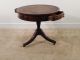 Baker Furniture Company Leather Top Rotating Drum Table W Two Locking Drawers Post-1950 photo 1