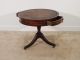 Baker Furniture Company Leather Top Rotating Drum Table W Two Locking Drawers Post-1950 photo 2