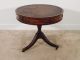 Baker Furniture Company Leather Top Rotating Drum Table W Two Locking Drawers Post-1950 photo 4
