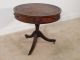 Baker Furniture Company Leather Top Rotating Drum Table W Two Locking Drawers Post-1950 photo 5