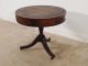 Baker Furniture Company Leather Top Rotating Drum Table W Two Locking Drawers Post-1950 photo 6