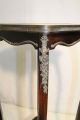 Gorgeous French Stayl Mahogany Dark Walnut American Made Marble Top Side Tables 1900-1950 photo 3