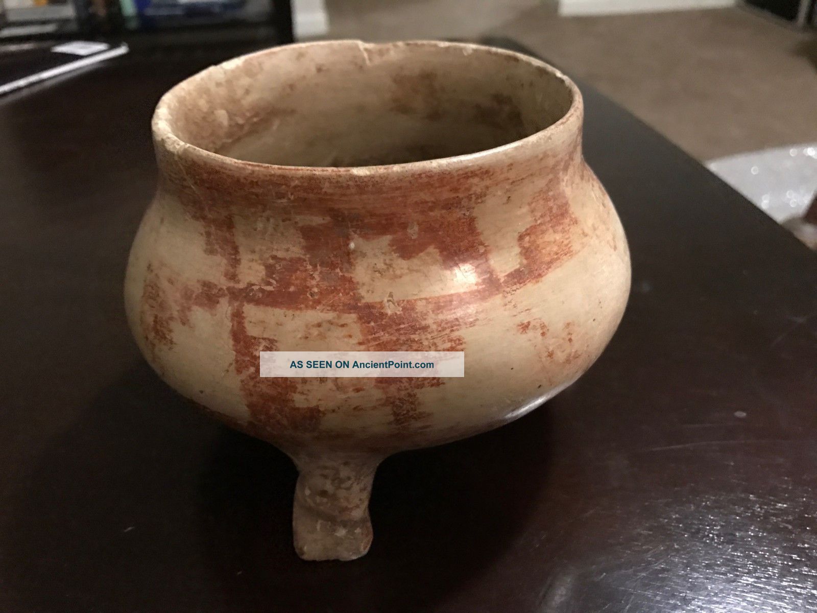 Wow Pre Columbian Peru Tripod Bowl Mesoamerican Lima Or Moche Ceramic Pottery The Americas photo