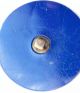 Antq Victorian Button Gold Incised Cobalt Glass 4 - Way Hump Shank 1 1/16 