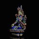 Collectable Brass Cloisonne Hand Carved A Buddism Godness Guanyin Statue Kwan-yin photo 2