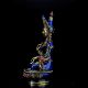 Collectable Brass Cloisonne Hand Carved A Buddism Godness Guanyin Statue Kwan-yin photo 3