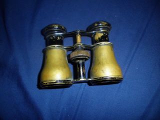 Antique Chevalier Opticien Paris Opera Glasses Brass Binoculars photo