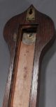 2 Victorian Edwardian Banjo Barometers Bullseye Mirror Carved Oak Parts Barometers photo 9