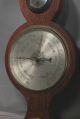 2 Victorian Edwardian Banjo Barometers Bullseye Mirror Carved Oak Parts Barometers photo 4