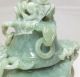 E397: Popular Chinese Green Stone Gyoku Ware Incense Burner With Wooden Stand Incense Burners photo 2
