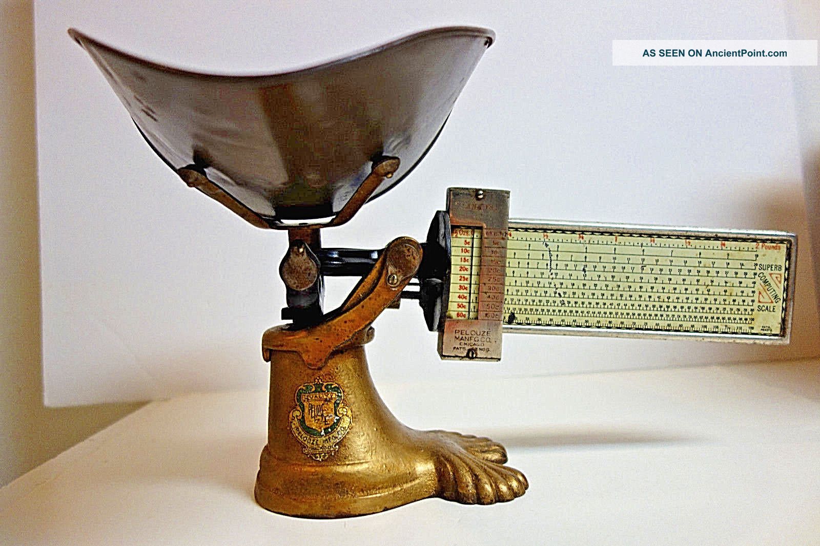 Pelouze General Store Candy Scale Crows Foot Dated May 25,  1915 N1015 Scales photo
