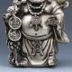 Chinese Silver Copper Handwork Carved Maitreya Buddha Statues Buddha photo 3
