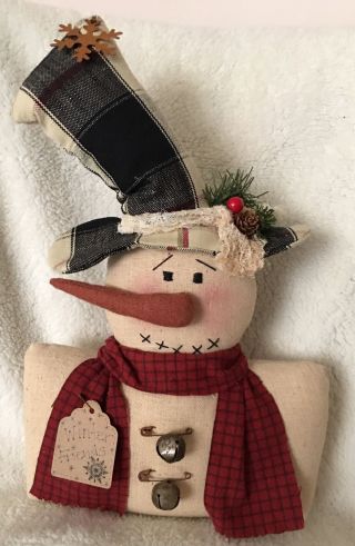 Primitive Snowman Sitter 16 