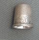 Antique Waite Thresher Sterling Silver Sewing Thimble Etched Seashore Great Cond Thimbles photo 3
