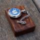 Watch Pocket Brass Antique Vintage Chain Royal Navy With Solid Wood Box Gift Clocks photo 1