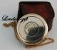 Vintage Compass Poem Compass Engraved Compass Marine Compass W/leather Case Compasses photo 2