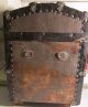 Antique 1800 ' S Doll Or Child ' S Metal & Wood Dome Top Chest Or Trunk 1800-1899 photo 1