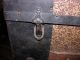 Antique 1800s Dome Top Embossed Tin Steamer Trunk Chest Ornate Victorian 1900-1950 photo 4