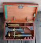 Antique Vintage James Parkes & Son Brass Field Microscope & Wooden Box Microscopes & Lab Equipment photo 2