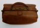 Antique Brown Leather Doctors Medical Bag Satchel With Brass Hardware Doctor Bags photo 1