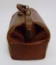 Antique Brown Leather Doctors Medical Bag Satchel With Brass Hardware Doctor Bags photo 2