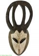 Yaure Mask White Face Tall Crest Ivory Coast African Art Masks photo 1