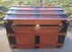 Trunks - N - Treasures Refinished Antique Flat Top Trunk 1800-1899 photo 1